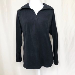 Columbia 1/4 Zip Fleece Pullover Black Size 1X